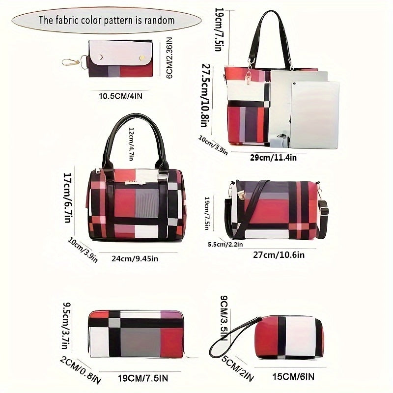 6pcs/set Large Capacity Shoulder Bag