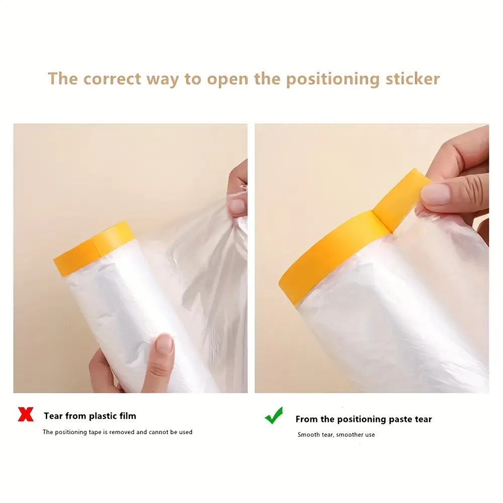 1 case of 12pcs wholesale Kraft Masking Film Pre-Adhesive Masking Paper Rolls