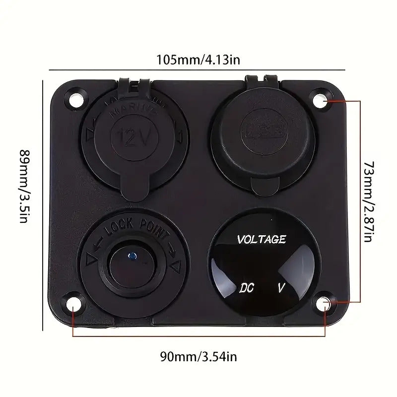 1 Panel Dual USB Charger
