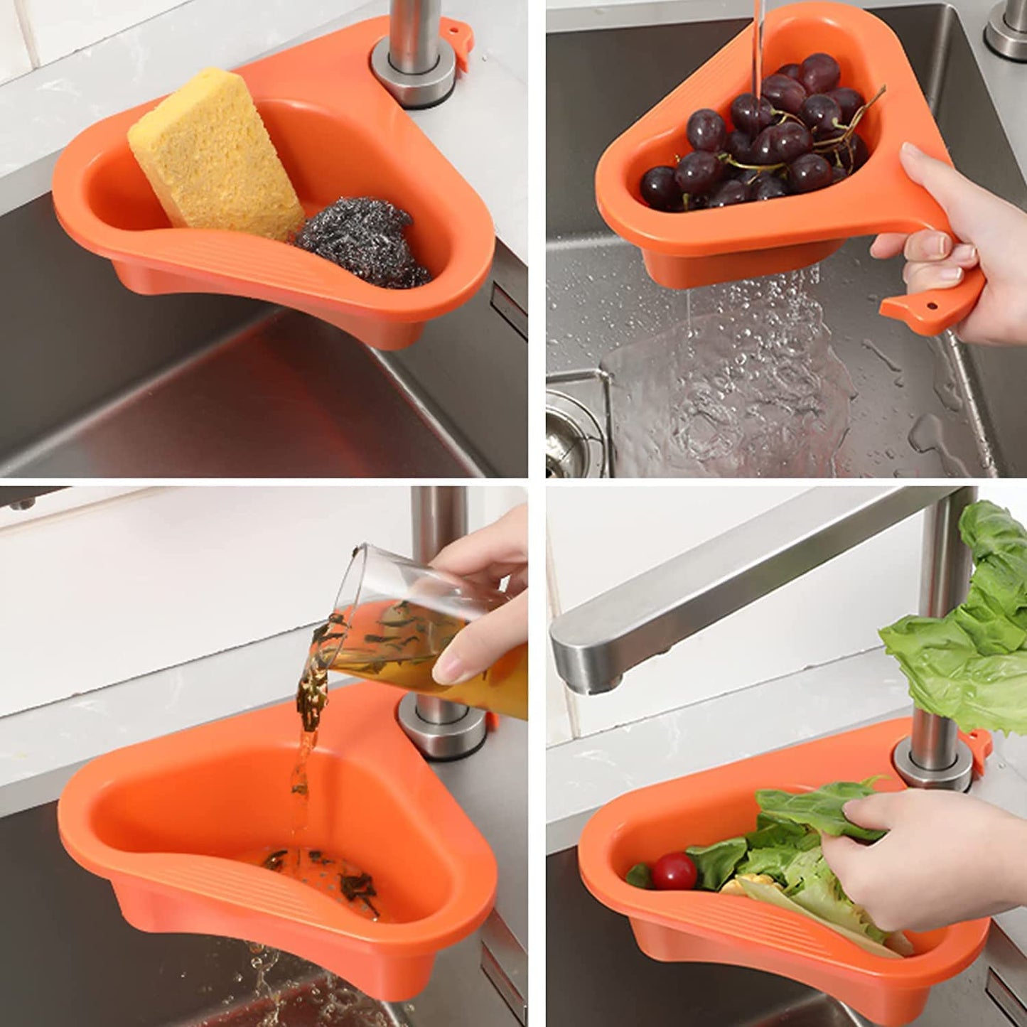 Kitchen Sink Drain Basket Swan Drain Rack (4-pack)