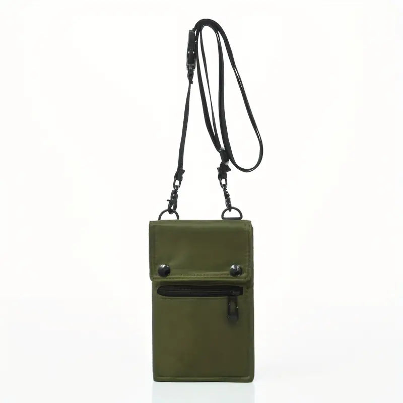 Versatile Nylon Crossbody Phone Bag with Passport Holder - Water-Resistant, Lightweight & Foldable for Travel