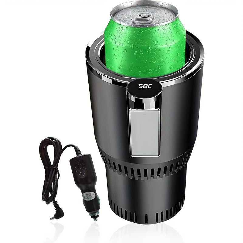 2-in-1 Car Cup Cooler & Heater with LED Temperature Display
