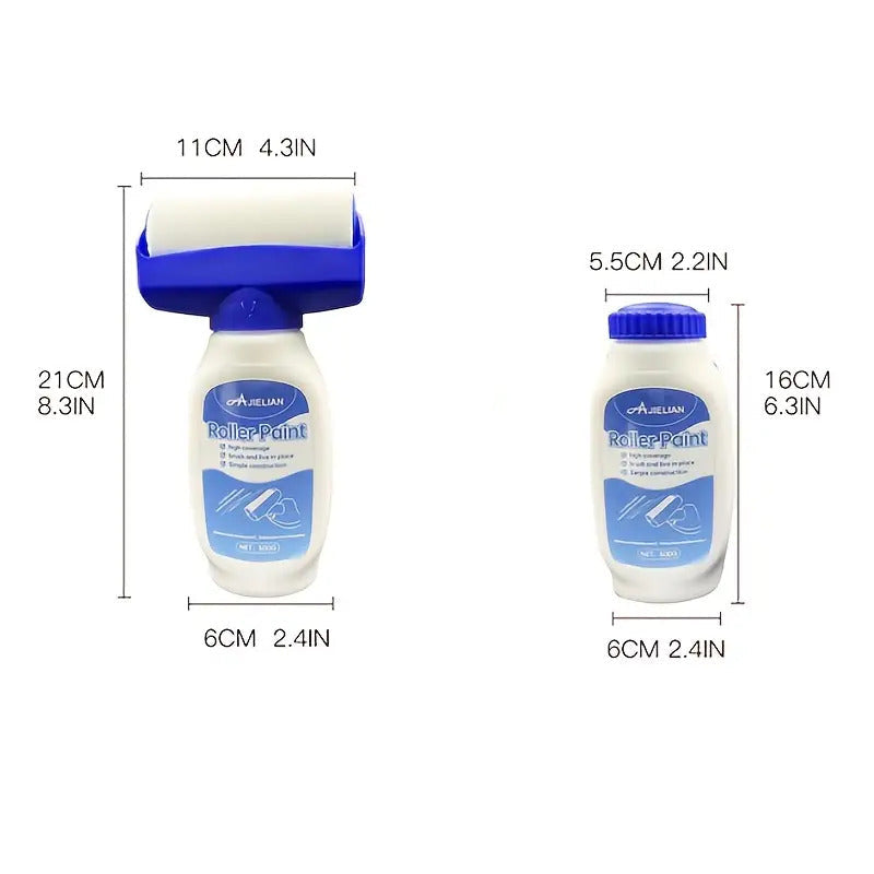 3pcs DIY Wall Repair Paint Kit With Roller And Removable Brush Head