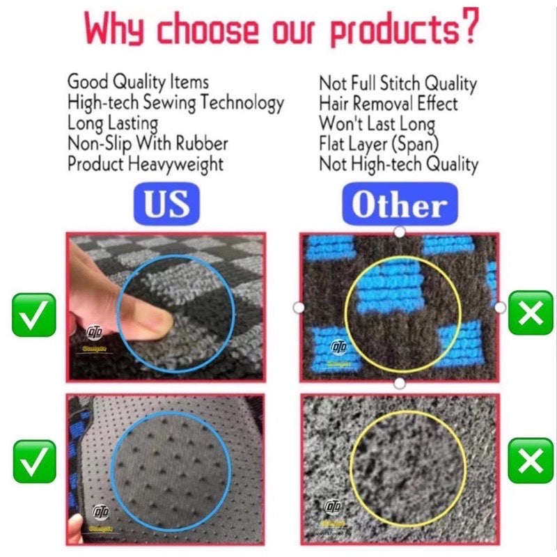 five-piece car floor mat set