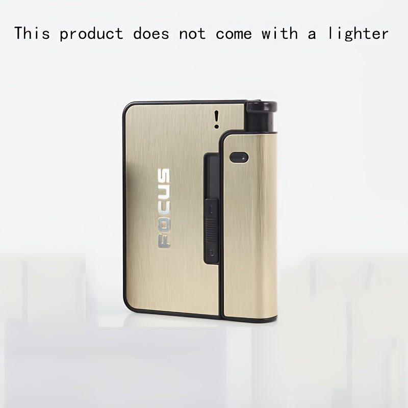Portable Cigarette Case  with Built-in Lighter Compartment
