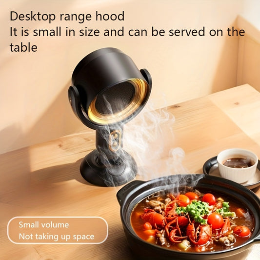 Portable, no-install desktop range hood