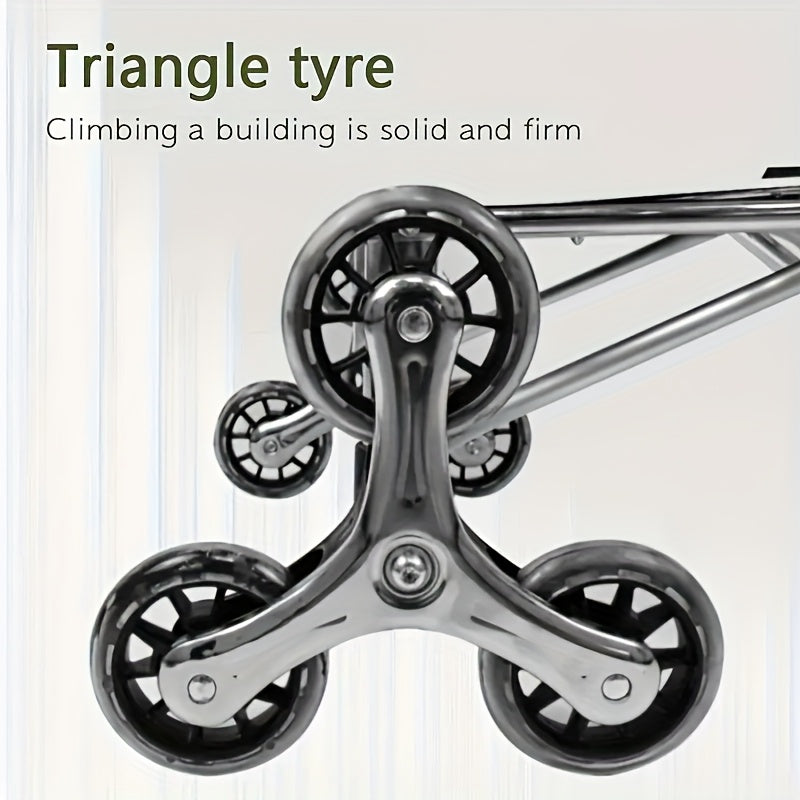 1pc Foldable 8-wheel Shopping Cart