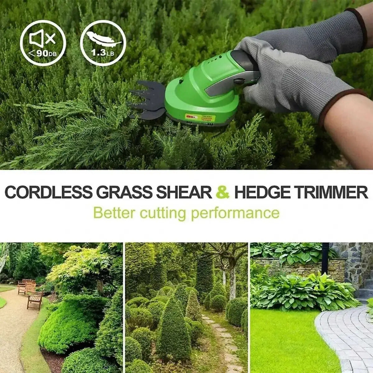2-in-1 Cordless Hedge Trimmer and Grass Shears