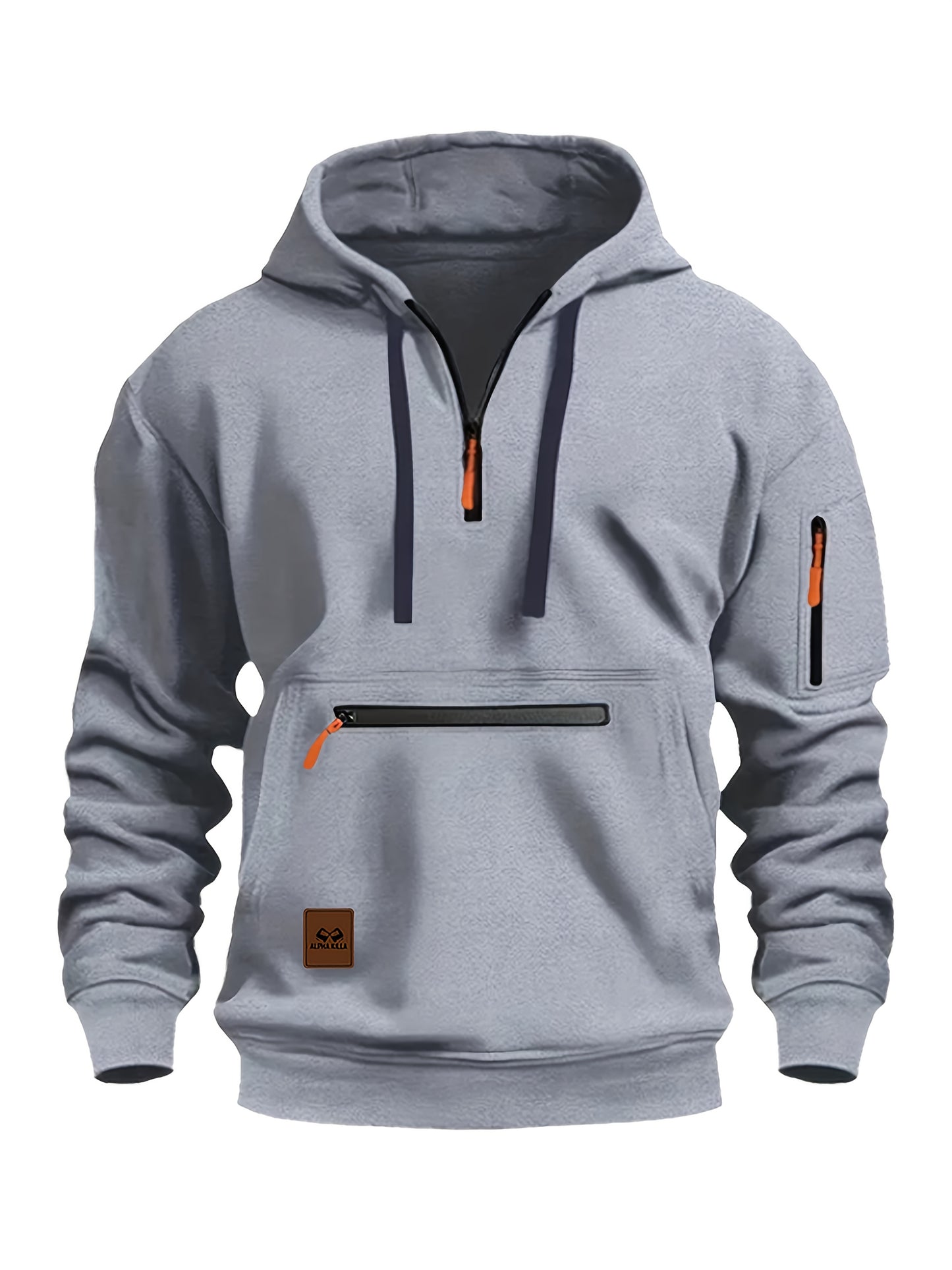 Windproof Royal Blue Fleece Hoodie