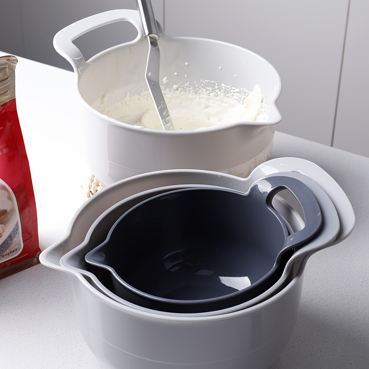 4pcs Thickened and Deepened Baking Mixing Bowl