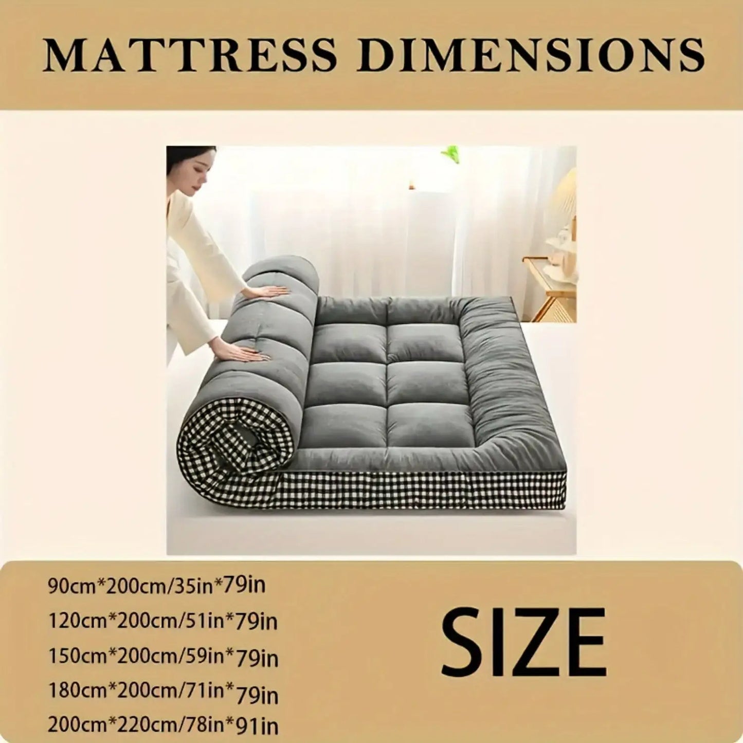 Foldable checkered mattress