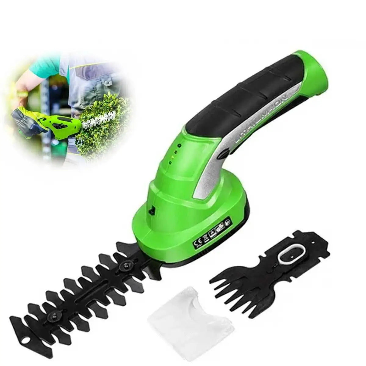 2-in-1 Cordless Hedge Trimmer and Grass Shears