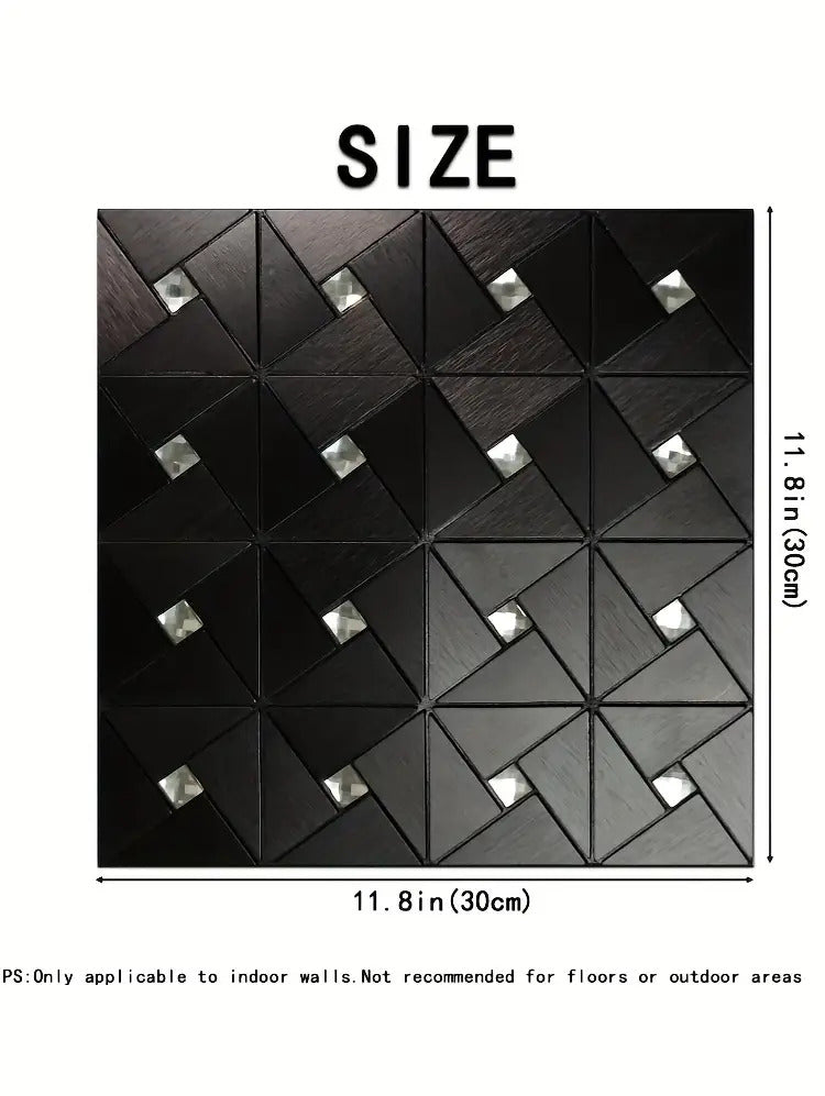 8pcs Metal Mosaic Wall Stickers