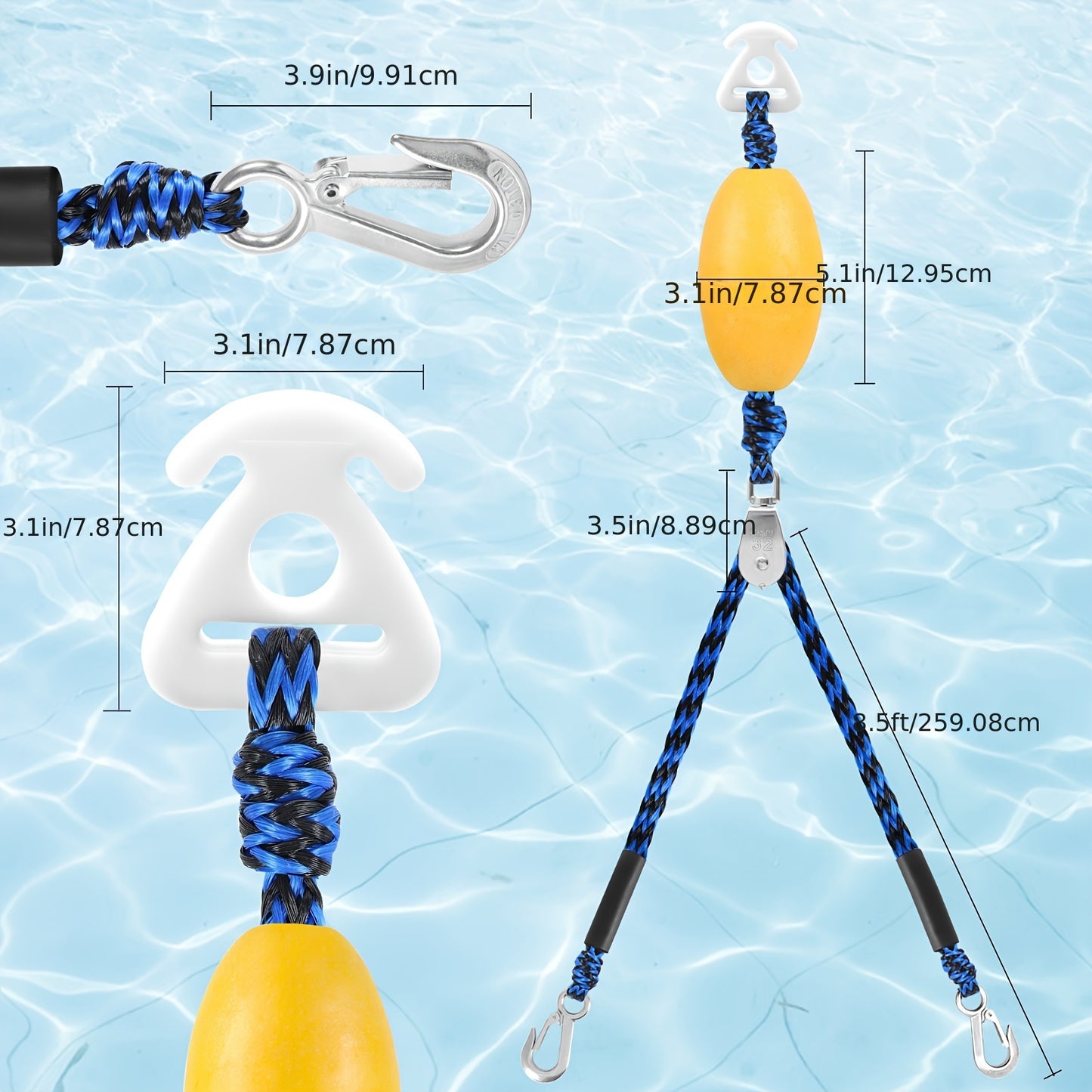 1100lb Heavy-Duty Self-Centering Boat Tow Harness