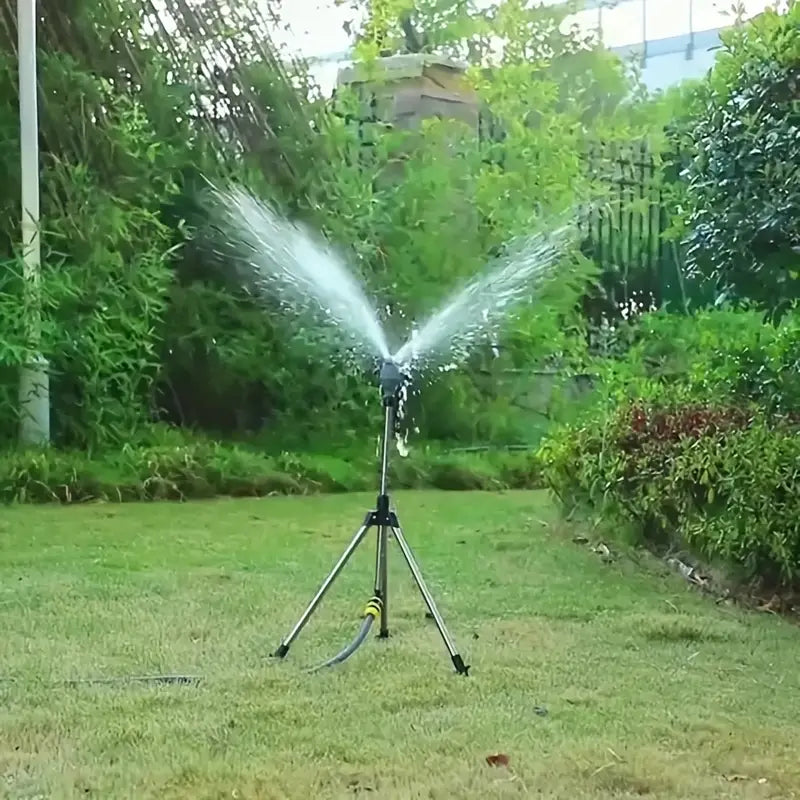 360 Rotary Irrigation Sprinkler Head With Tripod Telescopic Support Automatic Rotating Sprayer Garden Lawn Watering Sprinkler, Drip Water Seepage Device, Balcony Succulent Sprinkler