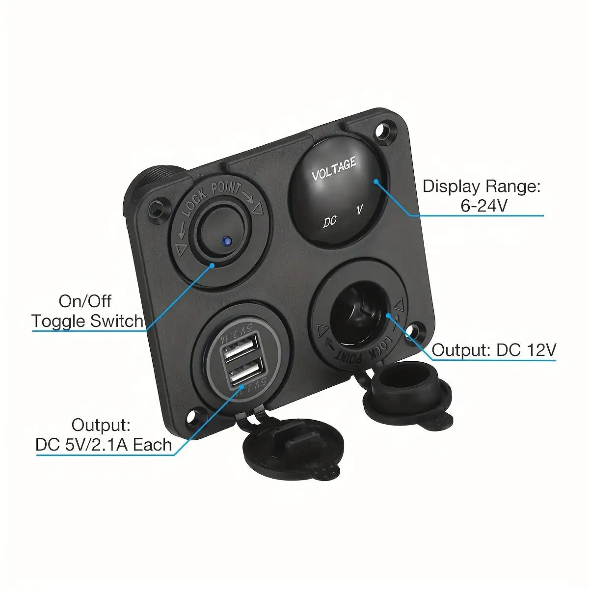 1 Panel Dual USB Charger