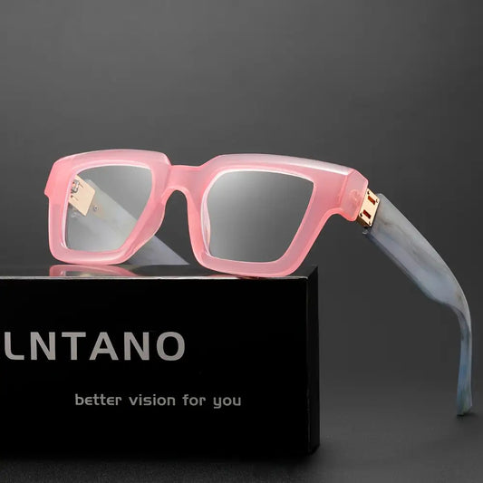New square frame plain glasses blue light blocking glasses