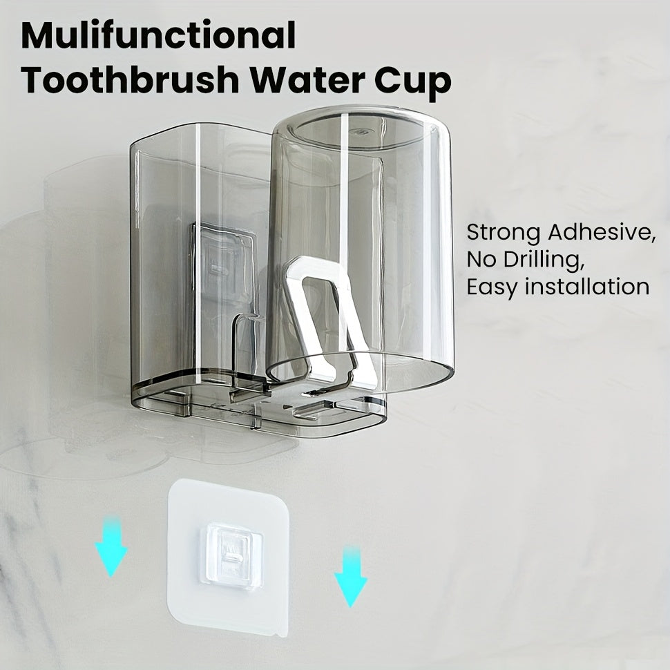 5pcs Wall-Mounted Toothbrush Holder with Leakproof Drainage
