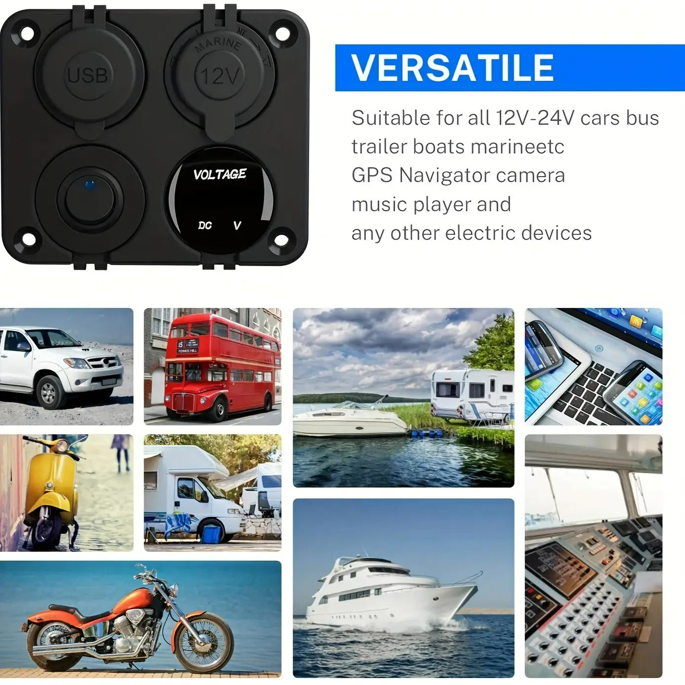 1 Panel Dual USB Charger