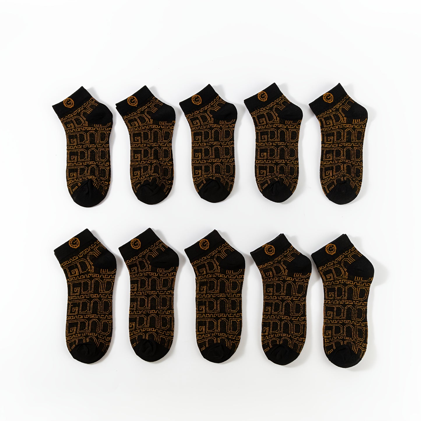 10 pairs Men's sweat-absorbing and deodorant-proof shallow boat socks