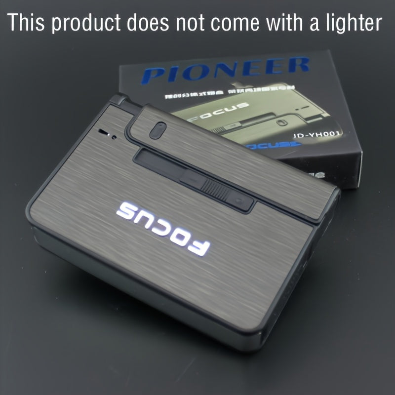 Portable Cigarette Case  with Built-in Lighter Compartment