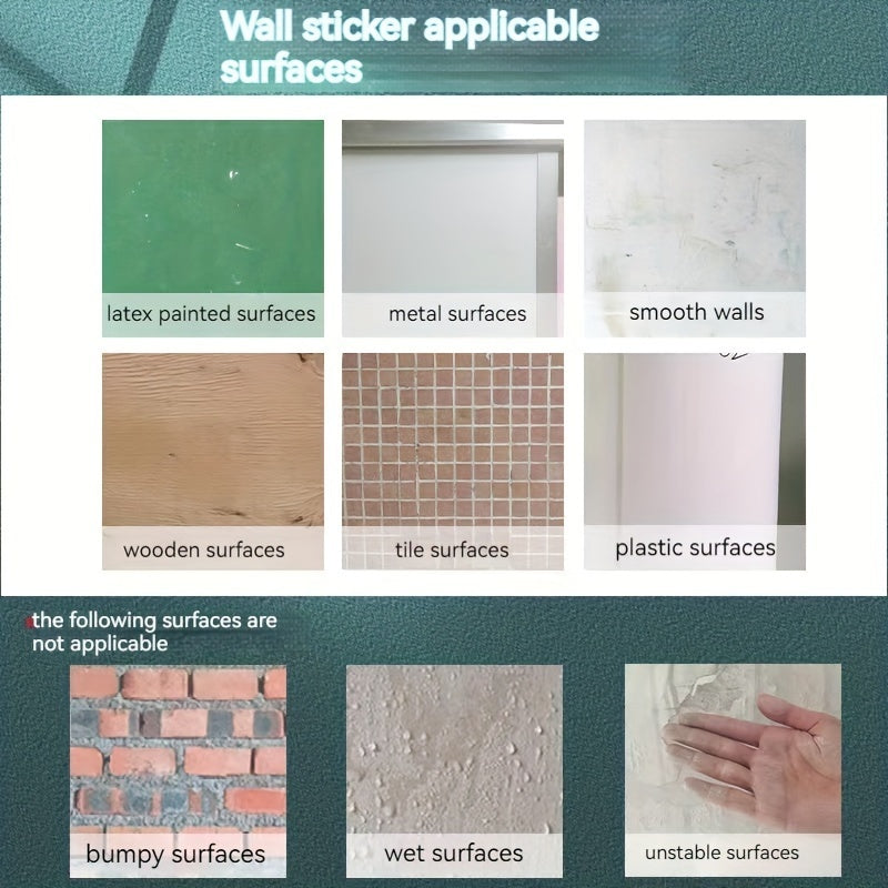 50pcs 3D Grid Stickers