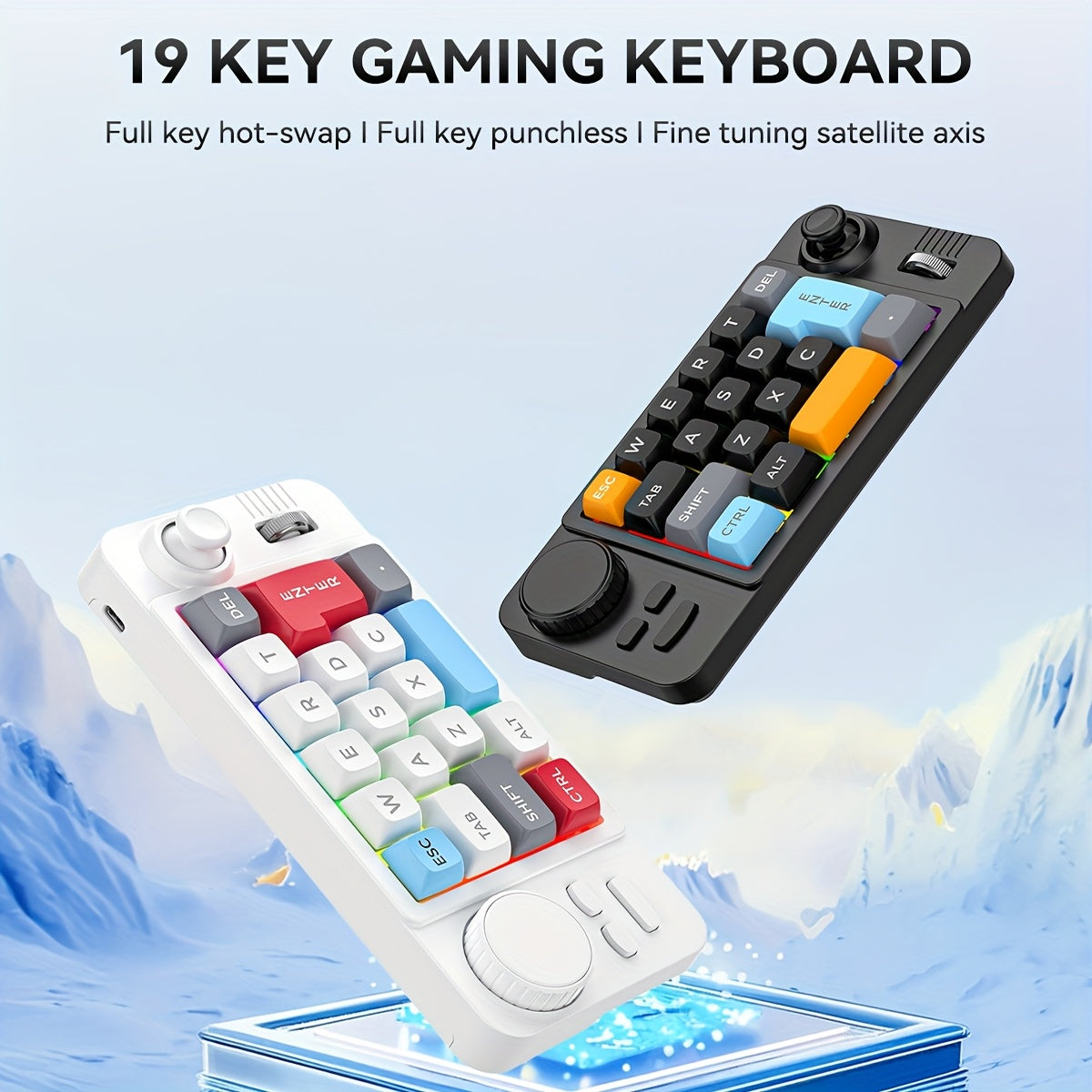 Wired Gaming Keyboard with Volume Scroll Wheel & Game Joystick