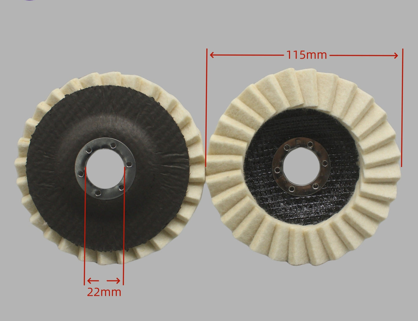 10pcs  Premium 115mm Felt Polishing Pads