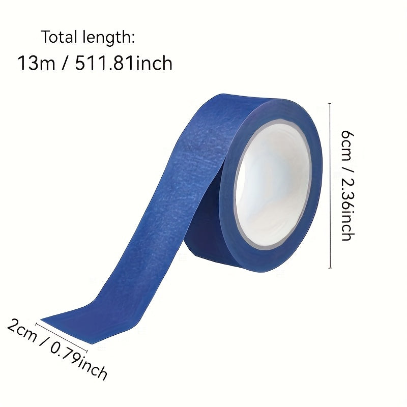 12pcs Blue Painter's Tape, Waterproof, No-Residue, Easy-Tear Adhesive