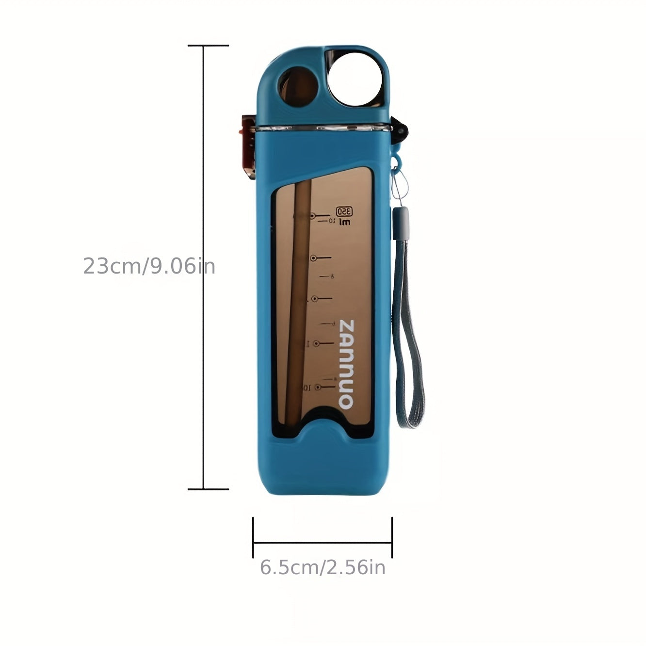 Summer Leakproof Square Water Bottle With Scale