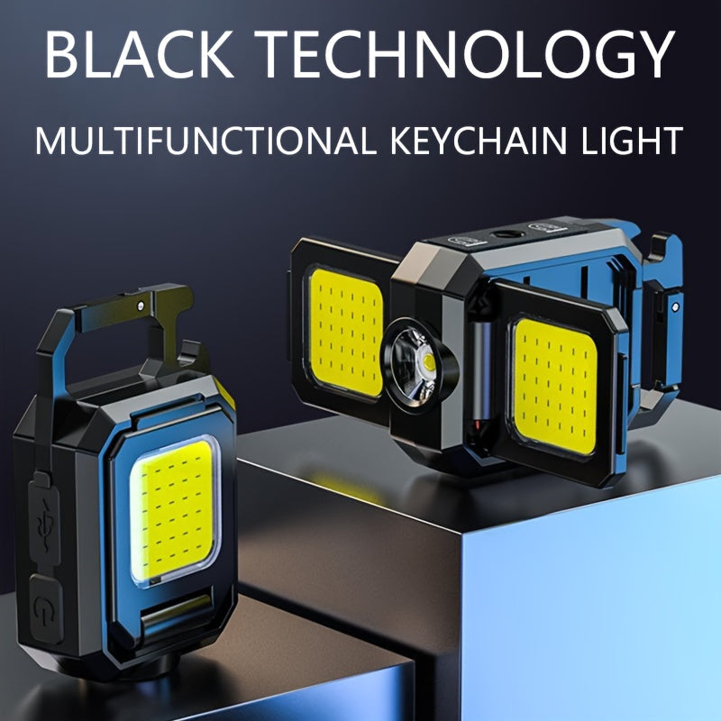 1pc USB Rechargeable Mini LED Keychain Light