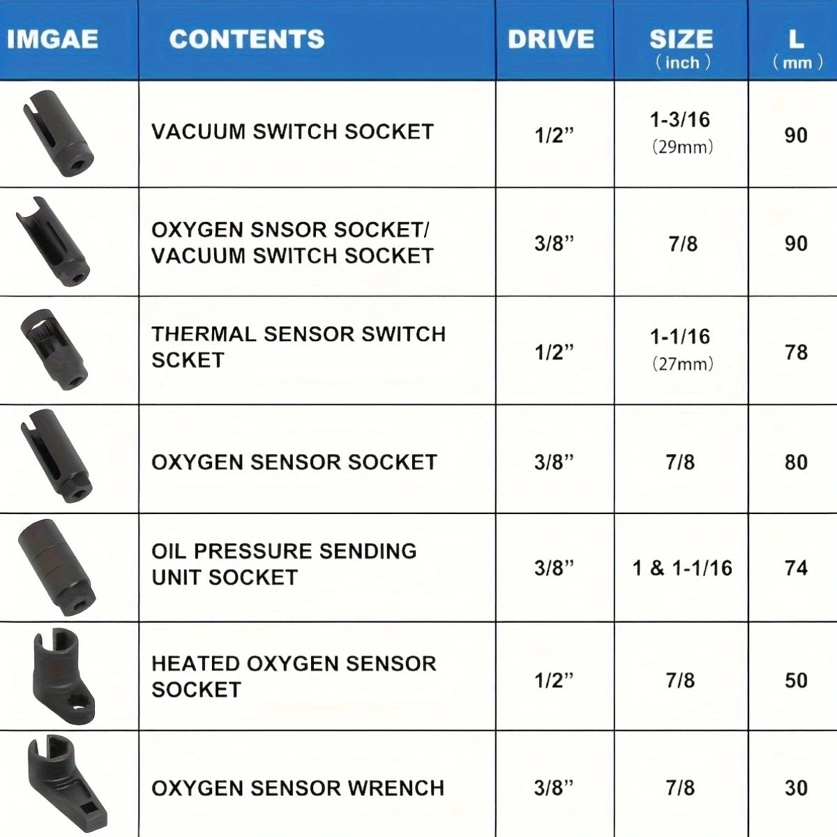 7-Piece Oxygen Sensor Cartridges