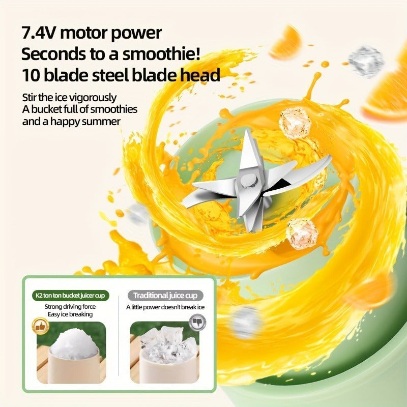 1pc Large Capacity Portable USB Rechargeable Electric Juice Cup