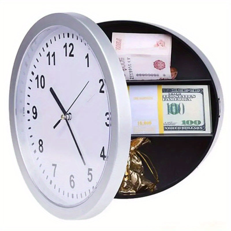 Vintage Wall Clock Featuring a Hidden Safe And Jewelry Compartment
