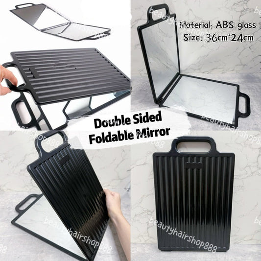 Hair salon double sided mirror hairdressing rearview mirror