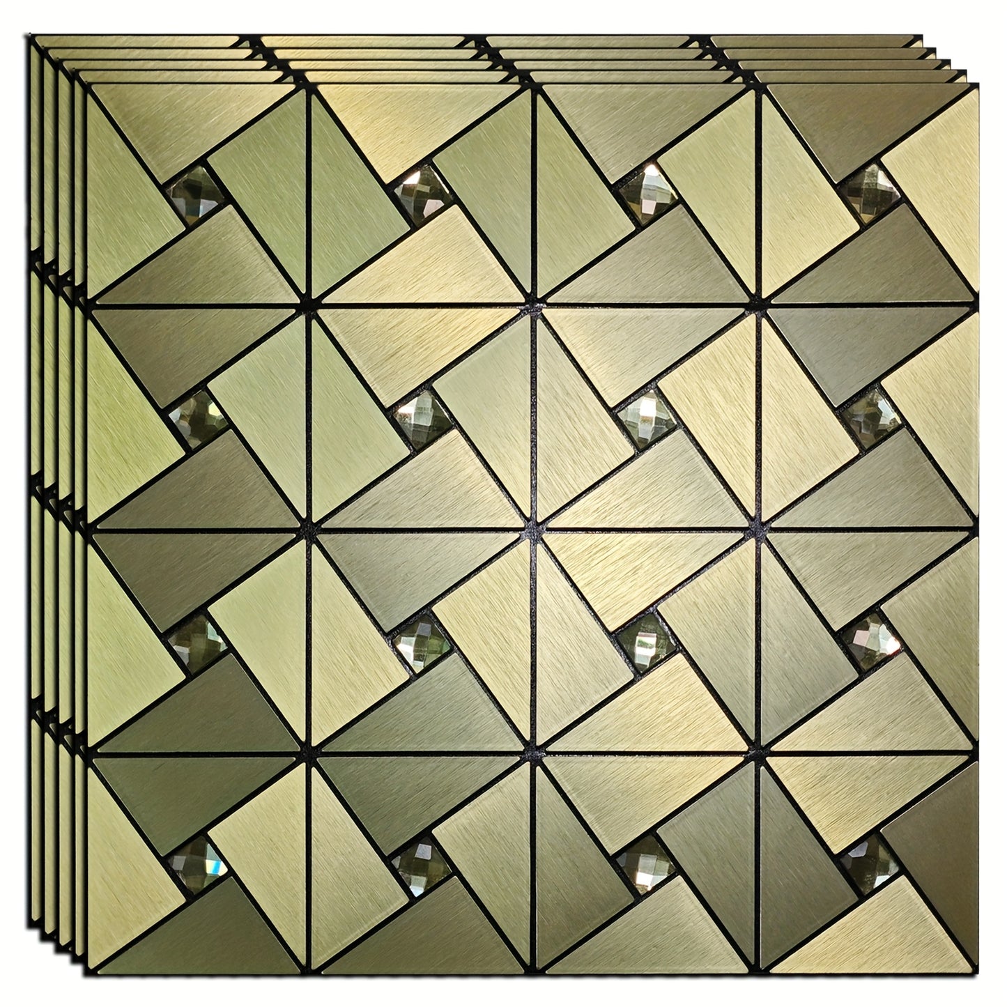 8pcs Metal Mosaic Wall Stickers