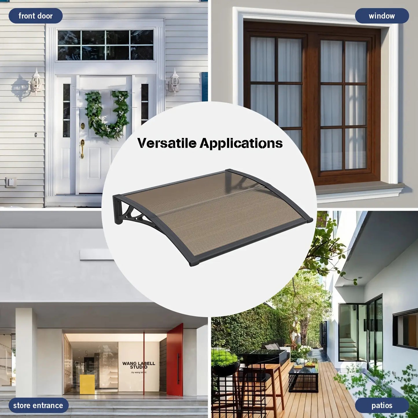 Polycarbonate Window Door Awning Canopy