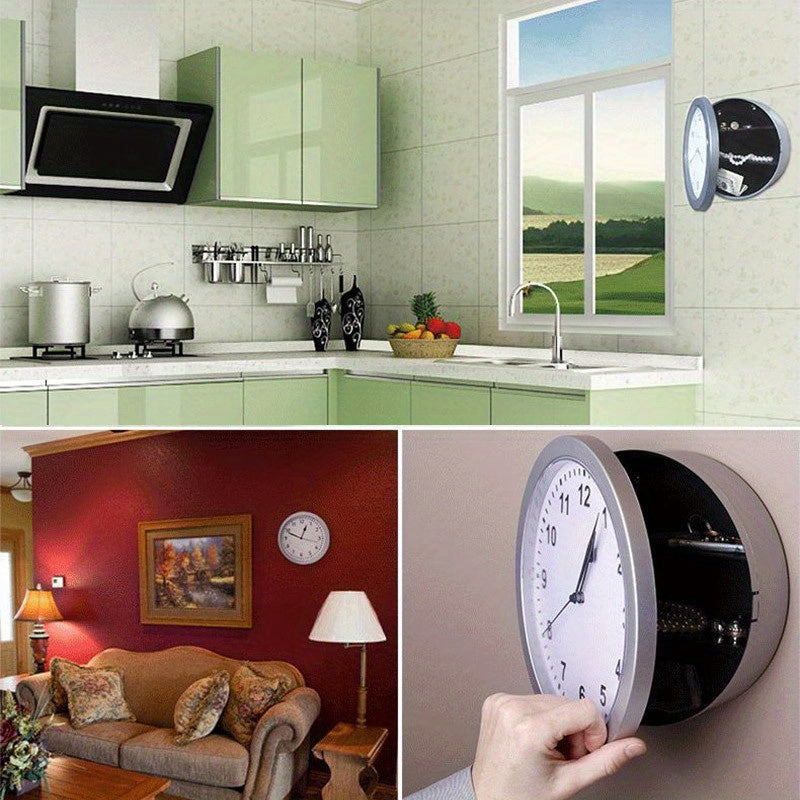 Vintage Wall Clock Featuring a Hidden Safe And Jewelry Compartment