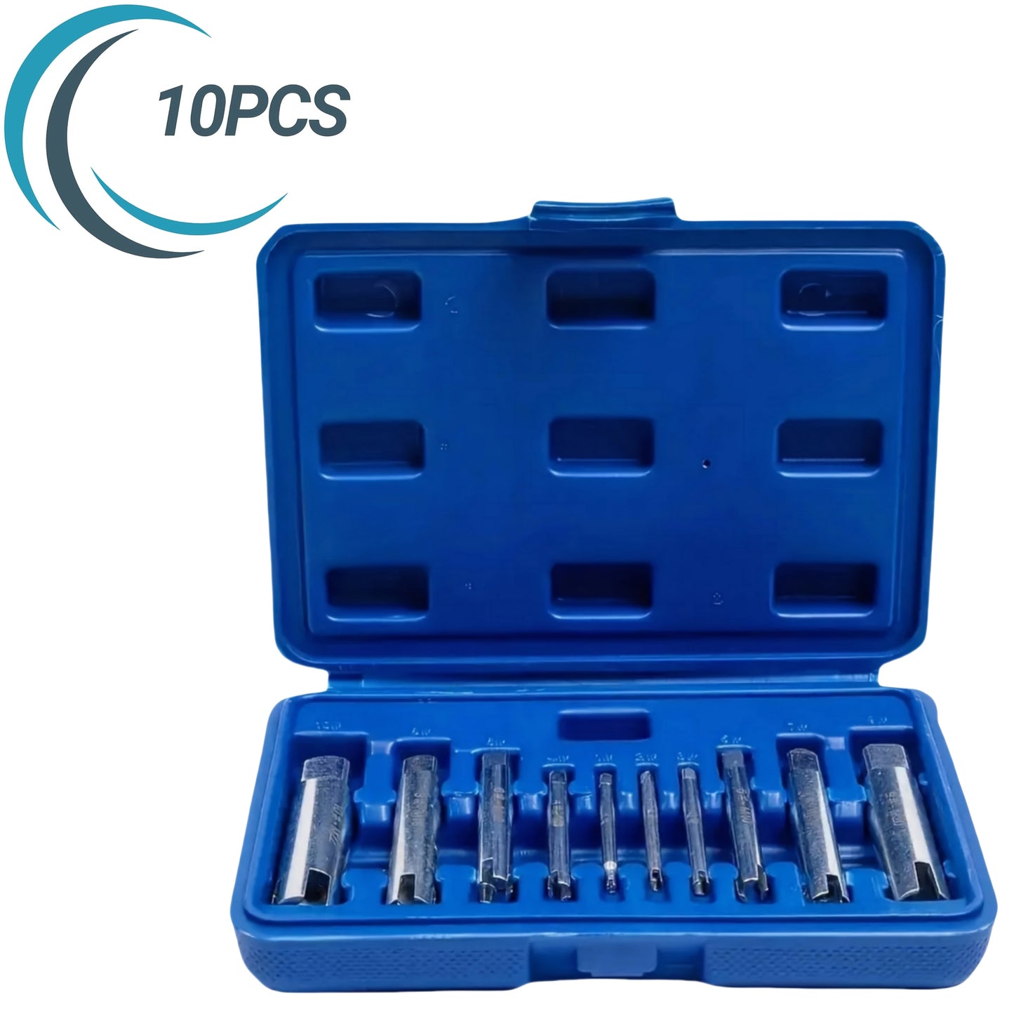 10pcs High-Speed Steel Tap Extractor and Thread Removal Tool Set