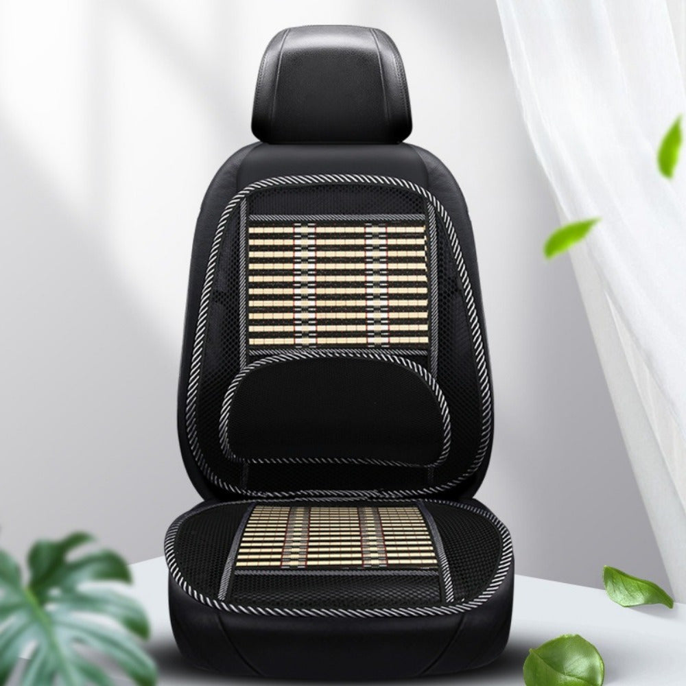 Breathable Bamboo Car Seat Cushion with Cooling Massage Pad