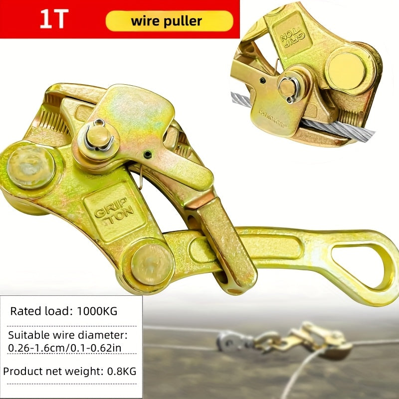 1pc Heavy-Duty Steel Cable Clamp with Adjustable Pulling Tool