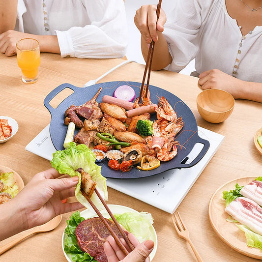 Multi-function medical stone grill pan non-stick pan