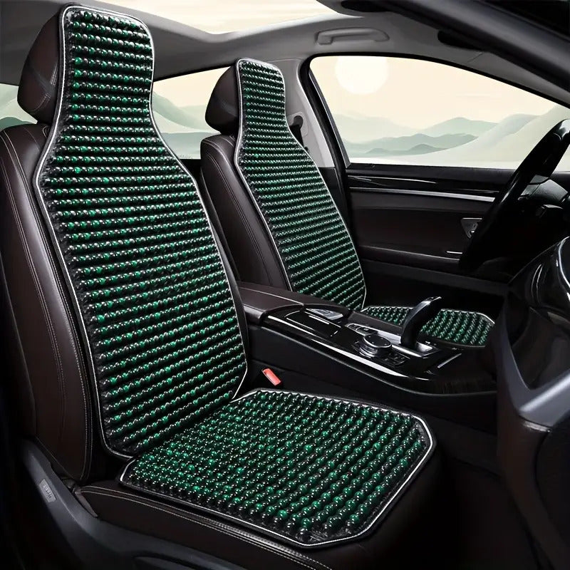 Premium Wooden Bead Seat Covers, Ventilated Cooling Pads
