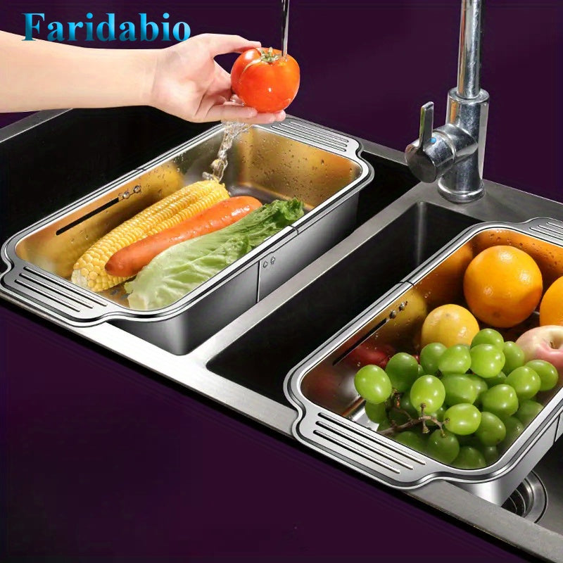 304 Stainless Steel Retractable Sink Strainer Basket