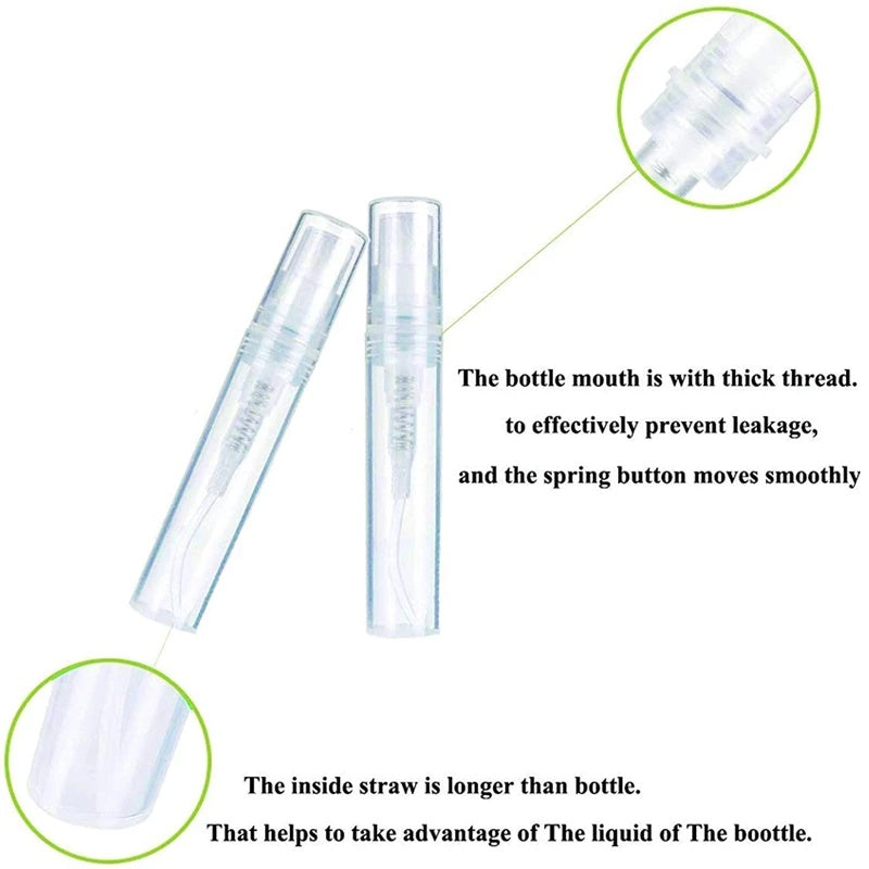120Pcs Transparent Plastic Spray Bottle