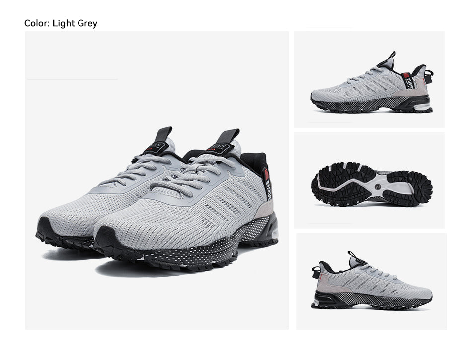 Men's casual sports shoes knitted fabric breathable