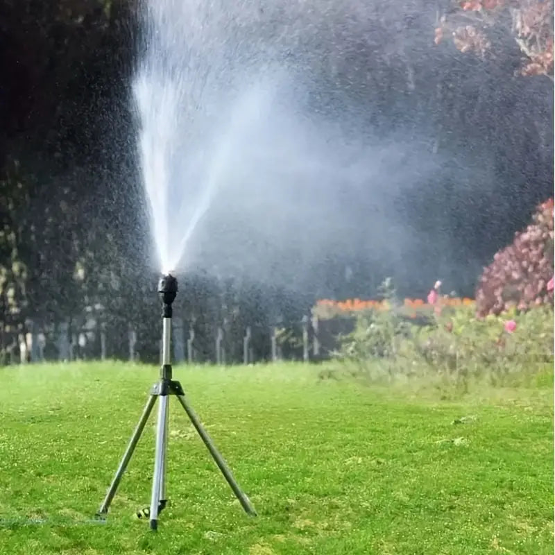 360 Rotary Irrigation Sprinkler Head With Tripod Telescopic Support Automatic Rotating Sprayer Garden Lawn Watering Sprinkler, Drip Water Seepage Device, Balcony Succulent Sprinkler