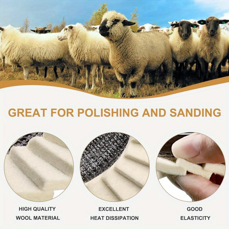 10pcs  Premium 115mm Felt Polishing Pads