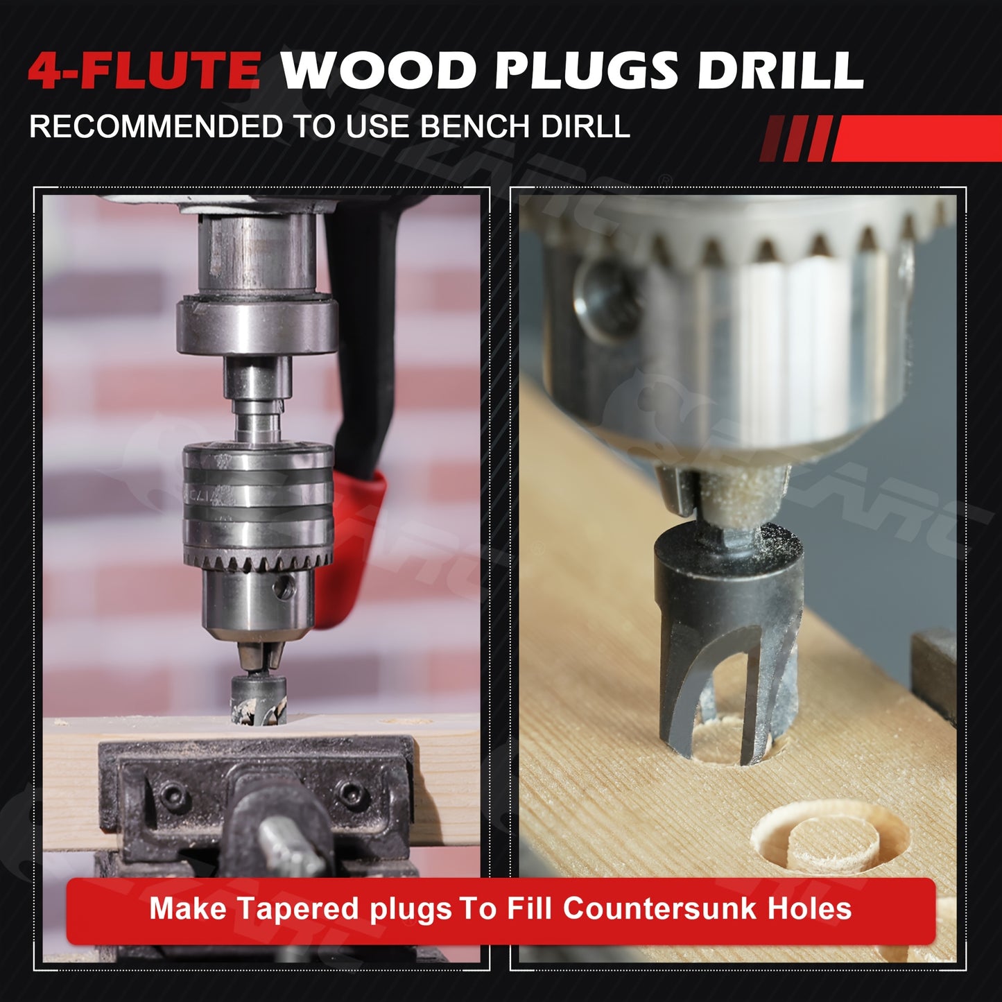 15pcs Countersink Drill Bit Set