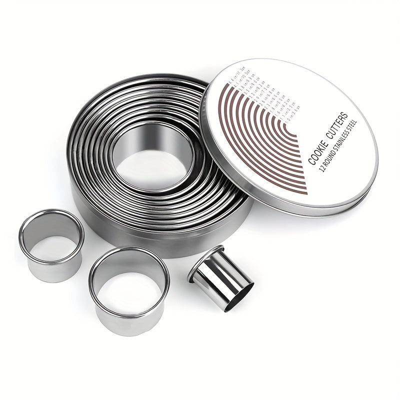 14pcs Stainless Steel Mousse Cake Ring